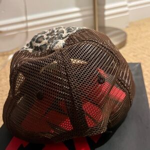 Von Dutch cheetah trucker hat- adjustable